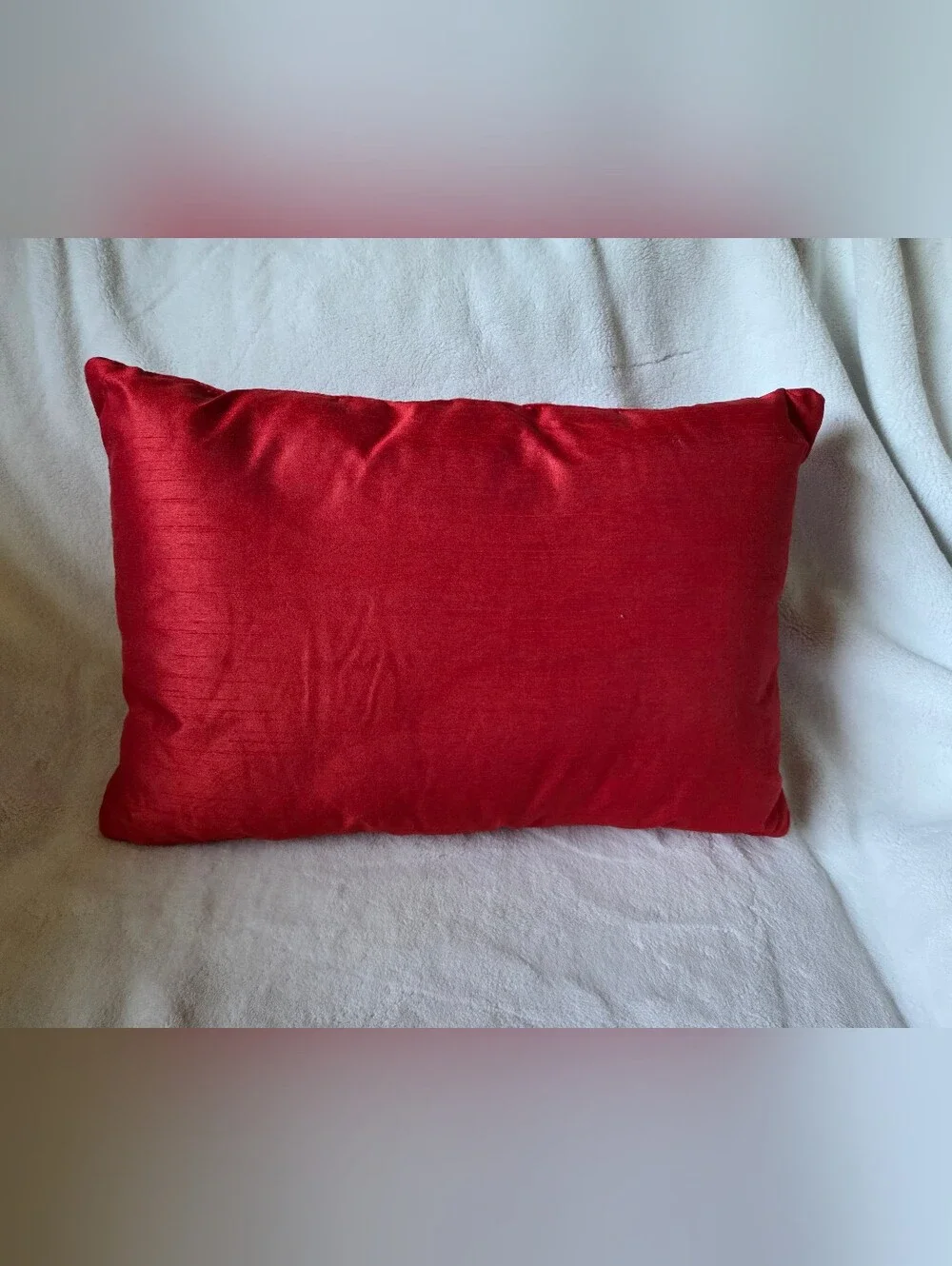 NWT At Home Spellbound Red With Black Beaded Spiders Lumbar Pillow